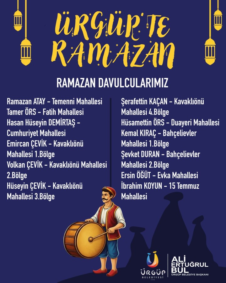 Ramazan Ayı Boyunca Davulcu Listesi Duyurusu